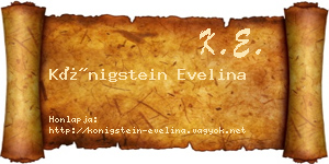 Königstein Evelina névjegykártya